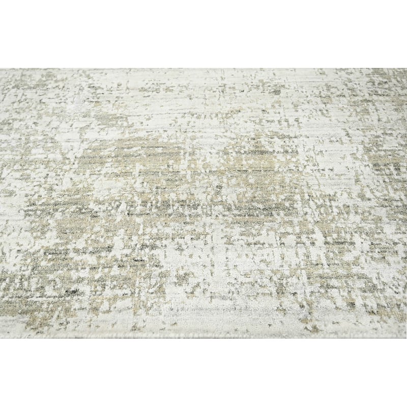 Hand Knotted 100% Wool Modern & Contemporary Oriental Area Rug Beige - 4' x 5' 10''