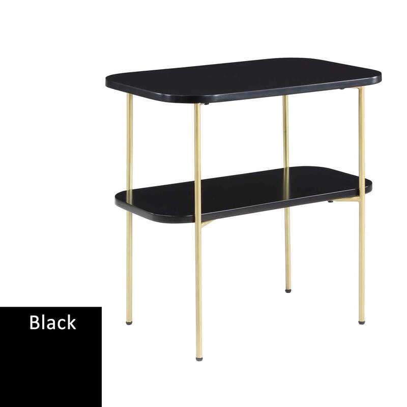 Convenience Concepts Lunar Chairside End Table with Shelf