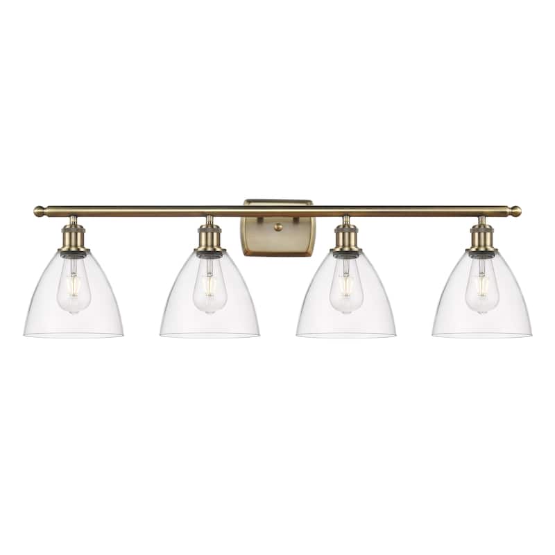 Innovations Lighting 516-4W-11-38 Bristol Vanity Bristol 4 Light 38" - Antique Brass / Clear