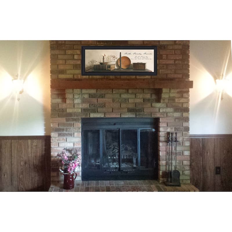 TrendyDecor4U Contemporary "Faith, Family and Friends" Framed Print Wall Art by Billy Jacobs