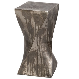 Uttermost Euphrates 10" Wide Distressed Twisted Hourglass Table