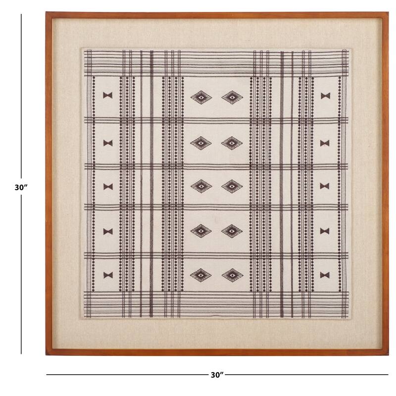 SAFAVIEH Home Tarra 30-inch Cream Framed Textle Art - Creme