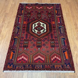 HERAT ORIENTAL Hand-knotted Hamadan Wool Rug - 4' x 6'5 - Bed Bath ...