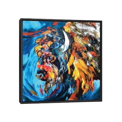 iCanvas "Buffalo" by Lindsey Dahl Framed Canvas Print
