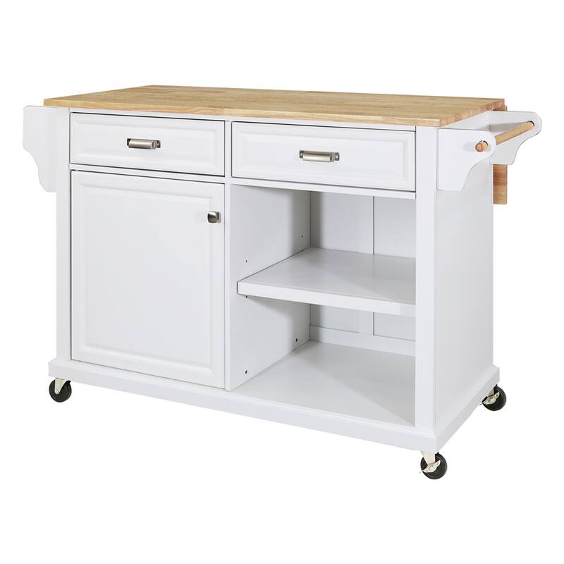 Kitchen Island Cart/Utility Storage Trolley with Storage Drawers