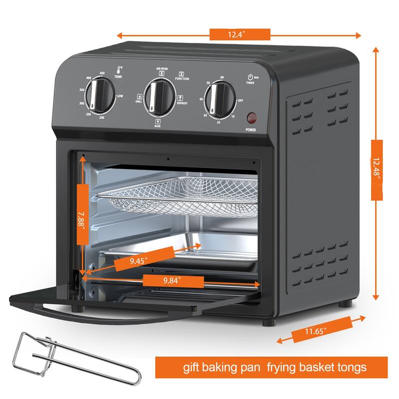 13QT Family Size Air Fryer Toaster Oven Combo, 360 Hot Air Circulation