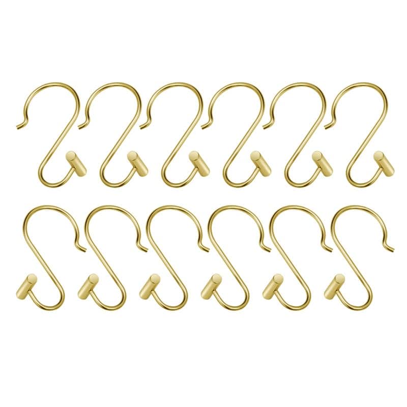Utopia Alley Shower Rings Hooks, Shower Curtain Rings Hooks for Bathroom, Rust Resistant Shower Curtain Hooks Rings, Set of 12