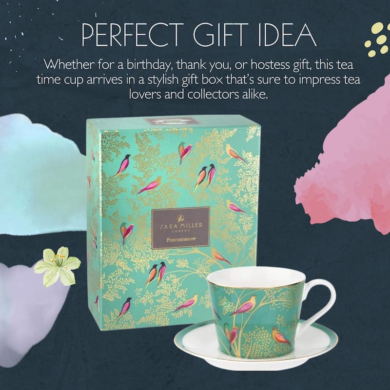 Sara Miller for Portmeirion London Chelsea Teacup and Saucer - 8 oz.