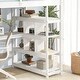 preview thumbnail 7 of 11, Twin Size Loft Bed with Desk and Storage Stairs Loft Bed Frame with Shelves and Safety Guardrails