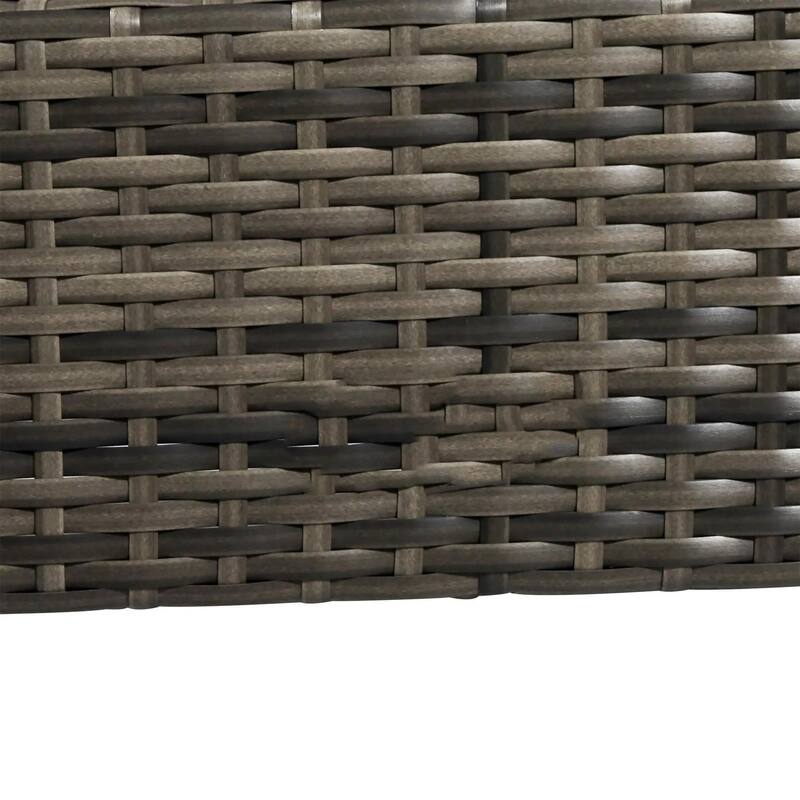 4PCS PE Rattan Conversation Set, Sofa Loveseat Table, All Weather