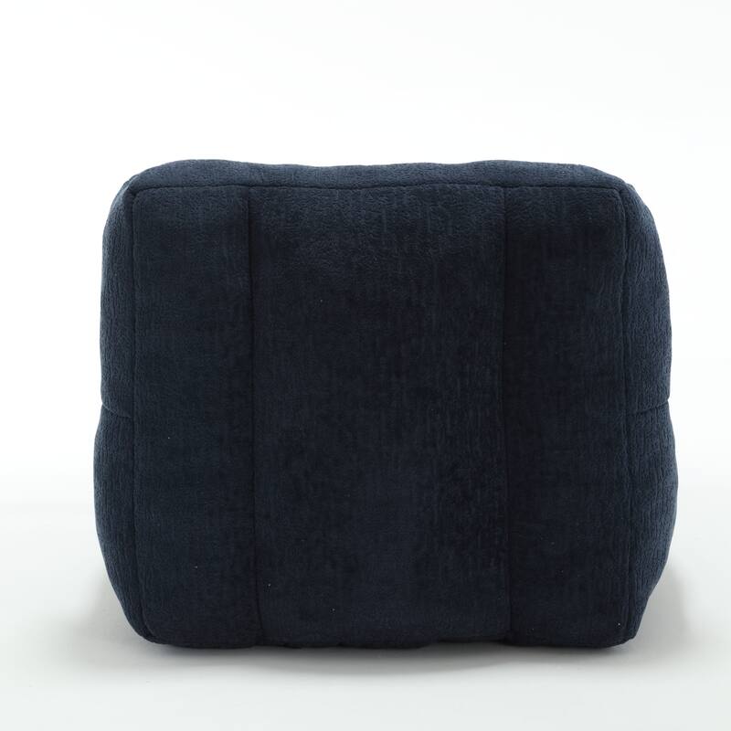 Fluffy bean bag chair with memory foam and ottoman