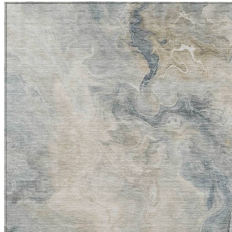 HomeRoots Abstract Modern Rectangle Outdoor Rug