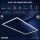 preview thumbnail 7 of 5, Luxrite 2x4 FT Edge-Lit Frame LED Panel Lights, 5CCT 3000K-6500K, 5200/6500/7800LM, Dimmable, Damp Rated, ETL (4 Pack)