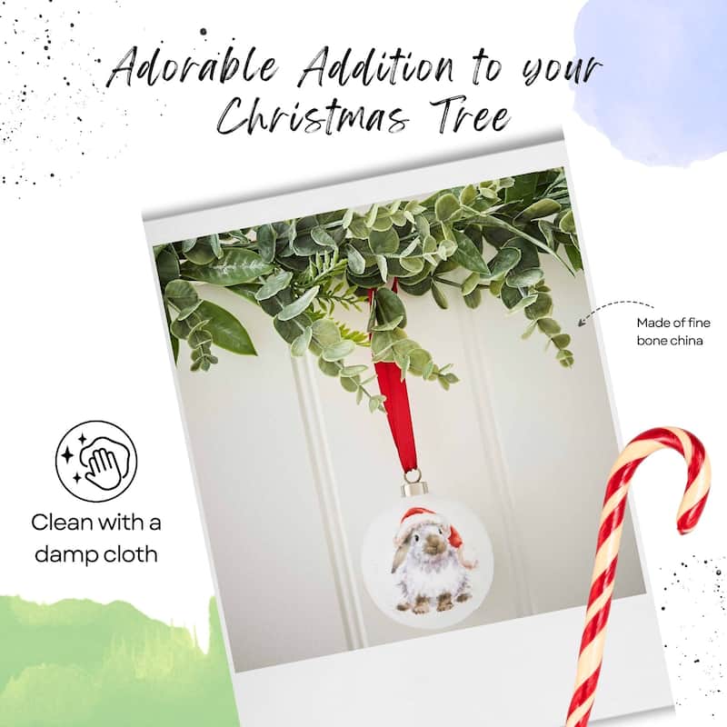 Royal Worcester Wrendale Designs Christmas Bauble