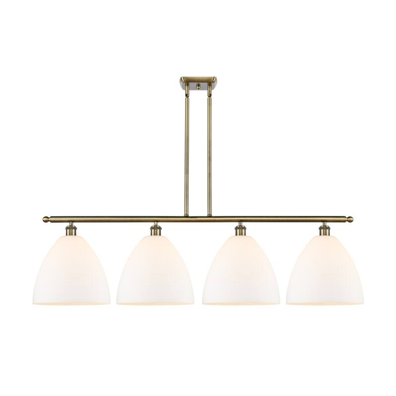 Innovations Lighting 516-4I-15-51 Bristol Linear Bristol Glass 4 Light - Antique Brass / Matte White