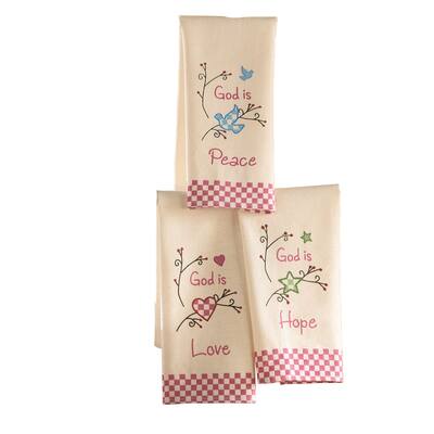 Country Inspirational Kitchen Hand Towels - 8.250 x 3.250 x 1.500
