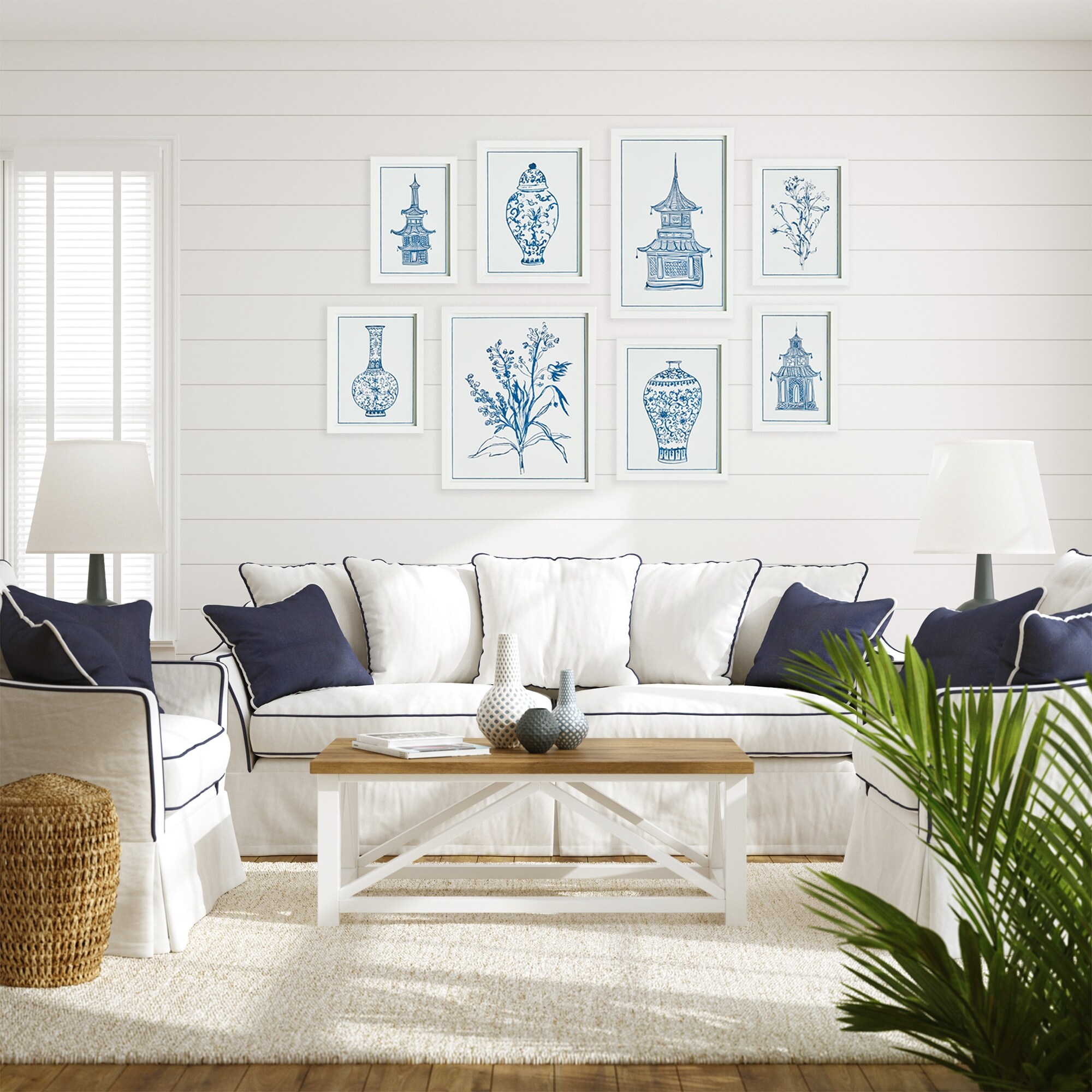 nao海外shopgallery Chinoiserie Gallery, Set Of 8 - Overstock - 38266233
