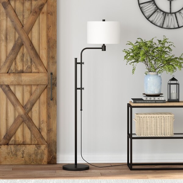 Polly Height Adjustable Floor Lamp Blackened Bronze