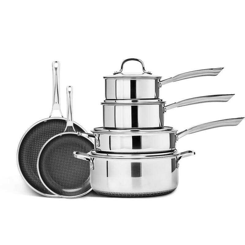 Non-Stick Cookware Set Stainless Steel Pots And Pans Set With Lids