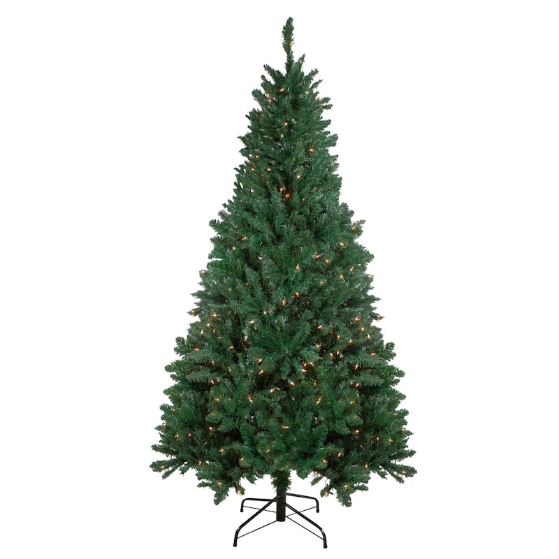 7.5ft Pre-Lit Ravenna Pine Artificial Christmas Tree - Warm White LED Lights - 7.5'