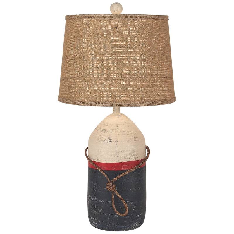 Coastal Buoy Table Lamp with Rope - Large - Cottage Primary