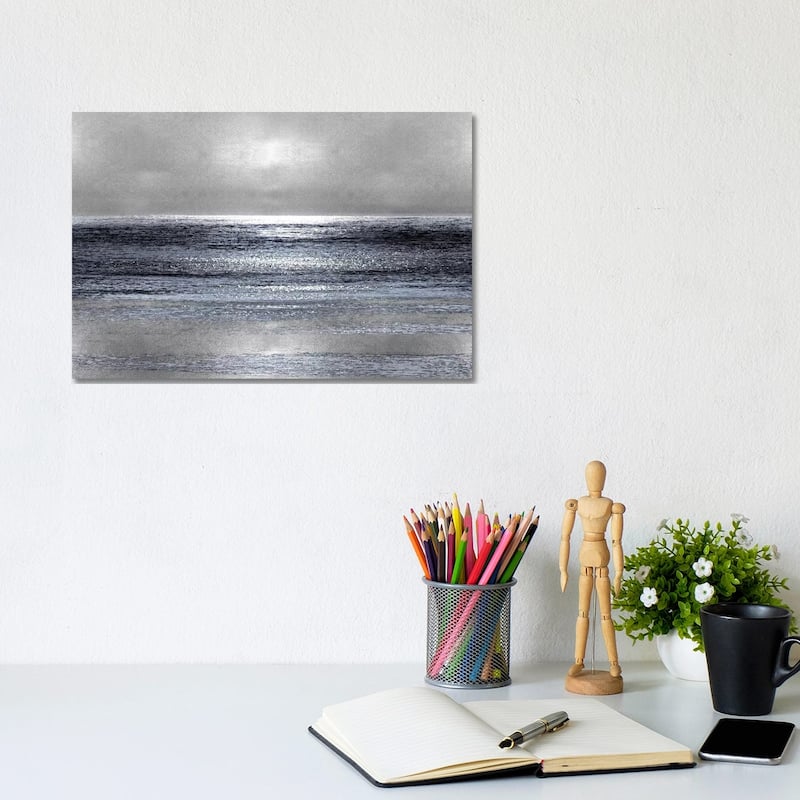 iCanvas "Silver Seascape III" by Michelle Matthews Canvas Print - 8x12x0.75