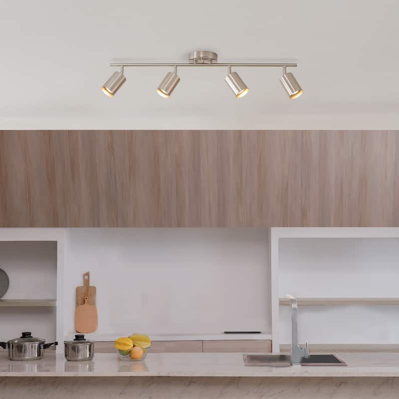 Pratt 4-Light Brushed Nickel Finish Track Lighting - one size