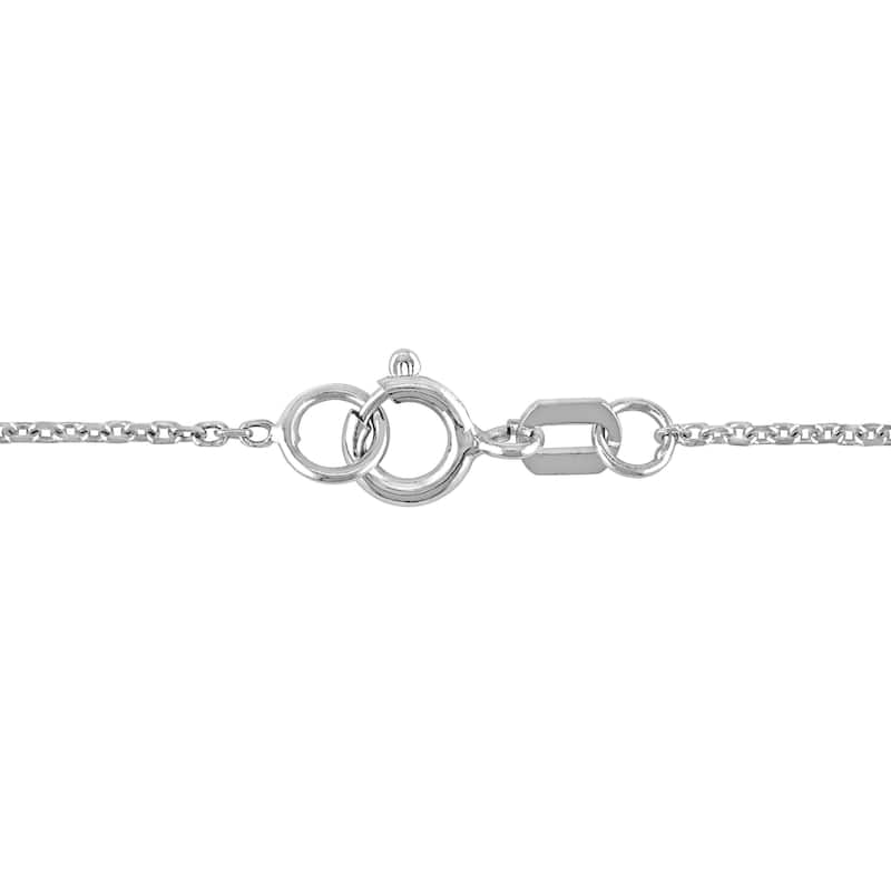 Miadora 1 1/3ct TDW Diamond Double Halo Necklace in 14k White & Yellow Gold