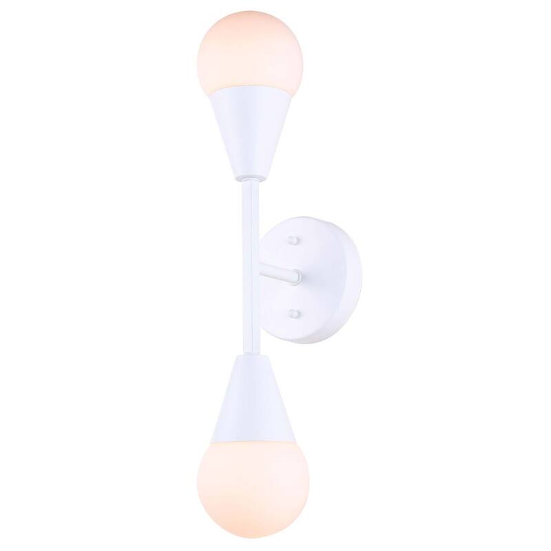 Canarm IWF1125A029 Arlowe 2 Light 19" Tall Wall Sconce - White