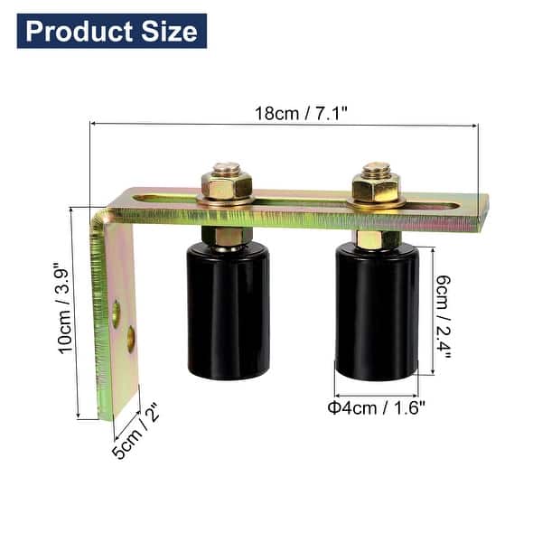 Slide Gate Guide Roller with L Post Bracket Dual Nylon Rollers Gate ...