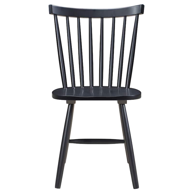 Hollyoak Black Windsor Wood Dining Side Chair (Set of 2)