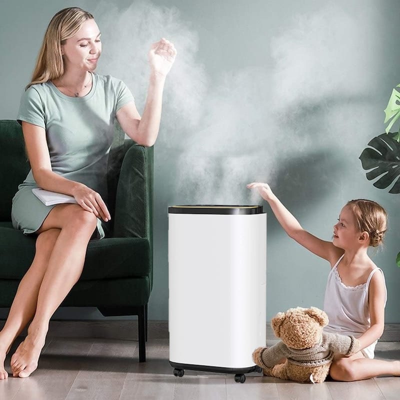 30 Pints Dehumidifier for Basement with Drain Hose for Auto or Manual Drainage, 2000 Sq.Ft Energy Star Dehumidifiers for Home - White