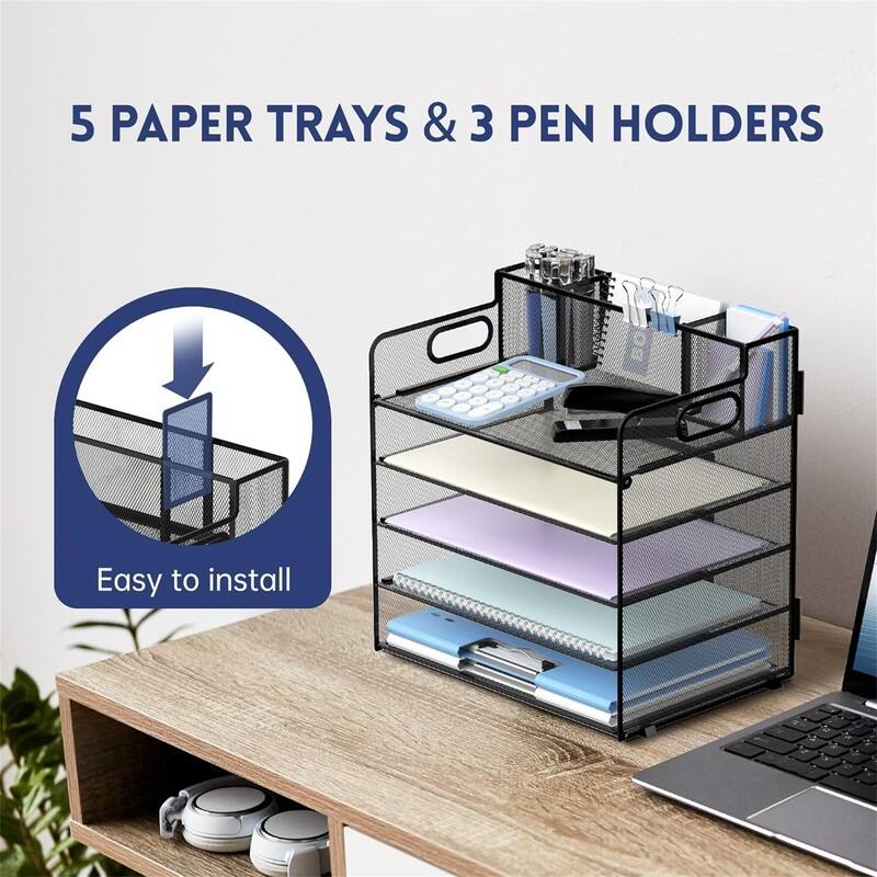 5 Tier Desk Organizer - 13"L x 9.25"W x 13.38"H