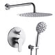 preview thumbnail 9 of 74, WOWOW Wall Mount 9-Spray Shower Faucet with Handshower 12" - Brushed Nickel