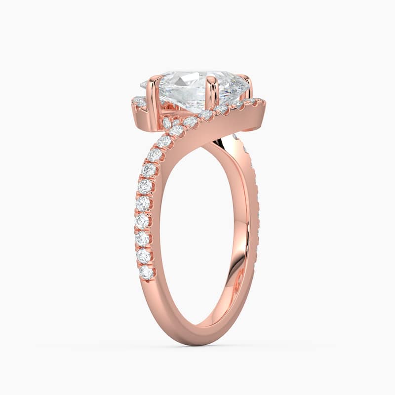 Auriya 14k Gold Pear-shaped Lab Grown Diamond Bypass Engagement Ring 1.00 to 5.00 ct. tw. (F-G, VS)