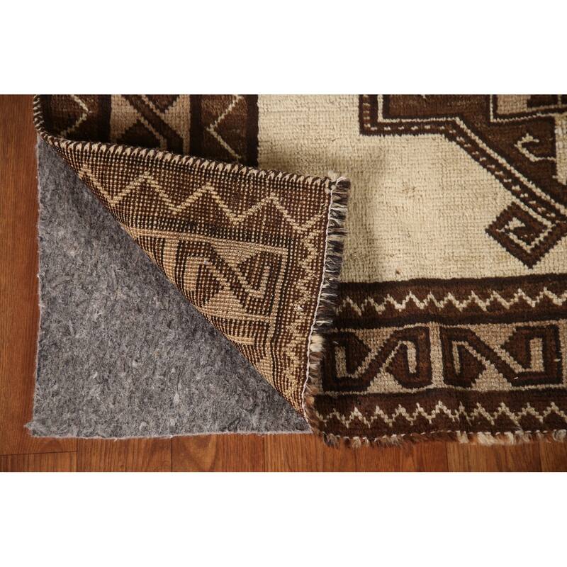 Geometric Gabbeh Persian Vintage Area Rug Handmade Wool Carpet - 3'5"x 6'3"