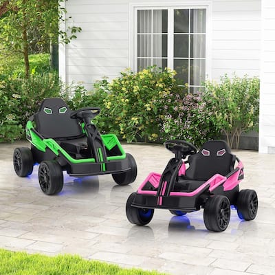 12V Ride on Race Toy Car Electric Go Kart w/Remote Control
