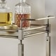 preview thumbnail 4 of 3, Metropolitan Antique Brass Metal Bar Cart with Glass Top by iNSPIRE Q Bold