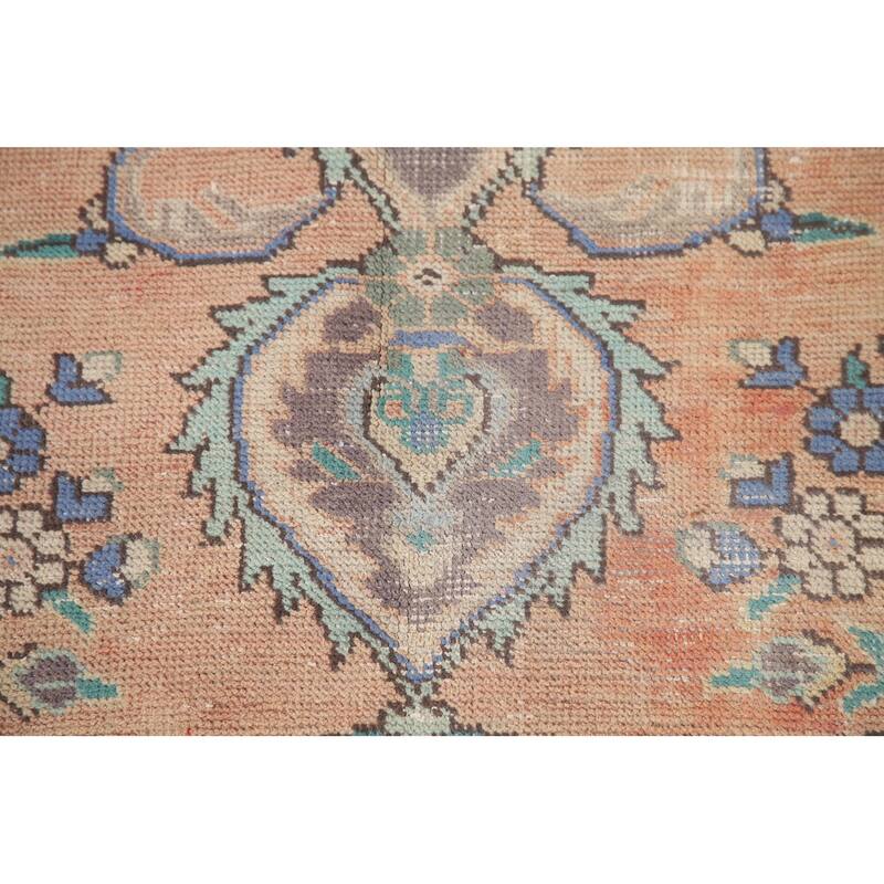 Distressed Tabriz Persian Vintage Rug Handmade Bedroom Wool Carpet - 6'5" x 9'3"