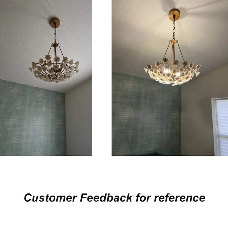 Cotia Mid-century Modern Bowl Chandelier 3-light Ceiling Light Handmade Ceramic Flower Dining Room - D 20" x H 82"