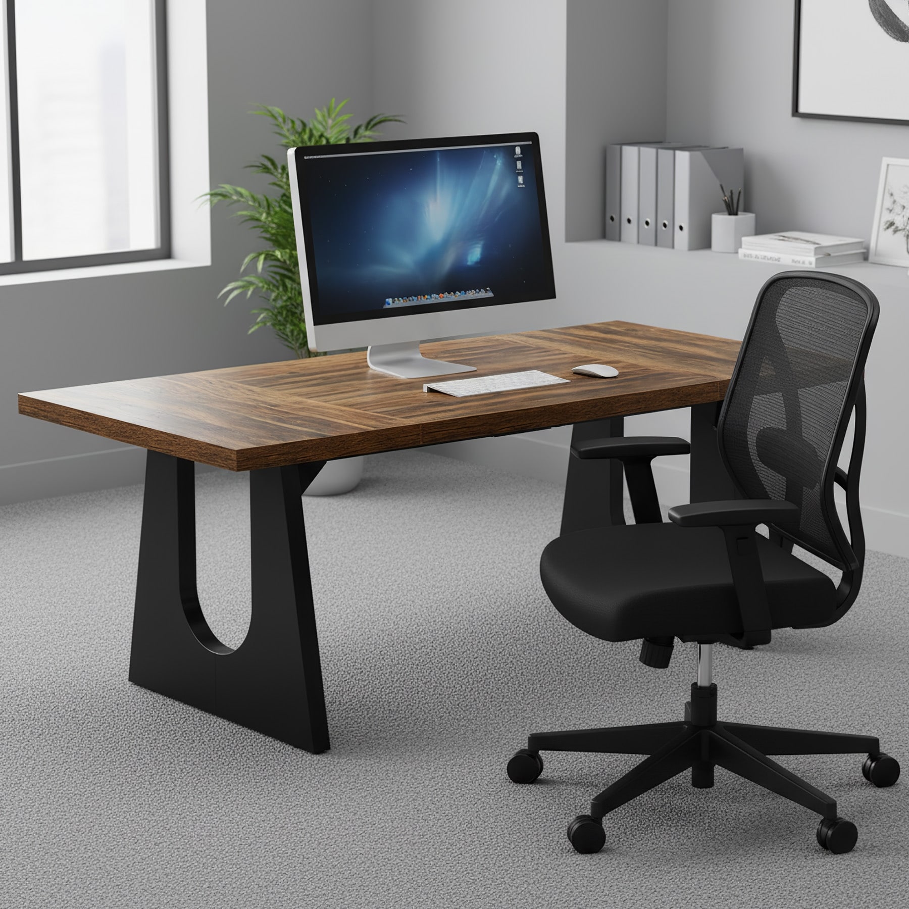 70.9 Inches Executive Desk Rectangular Computer Office Desk with Large Desktop