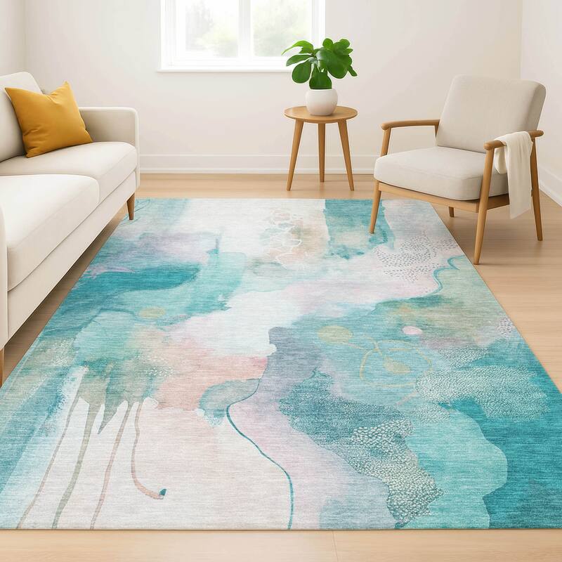 Premium Washable Super Soft Abstract Contemporary Mayfield Rug
