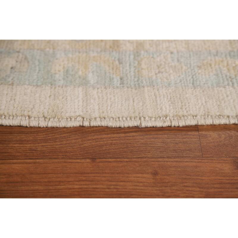 Floral Oushak Turkish Rug Handmade Wool Carpet - 8'11"x 12'11"