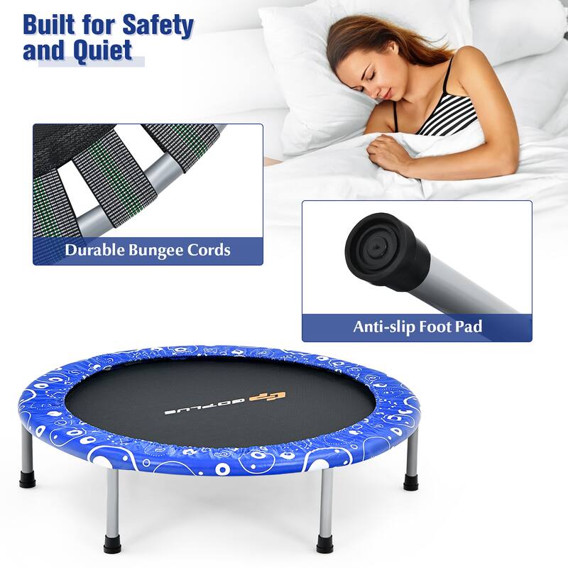 Costway 36'' Kids Trampoline Rebounder W/Full Covered Handrail & Pad