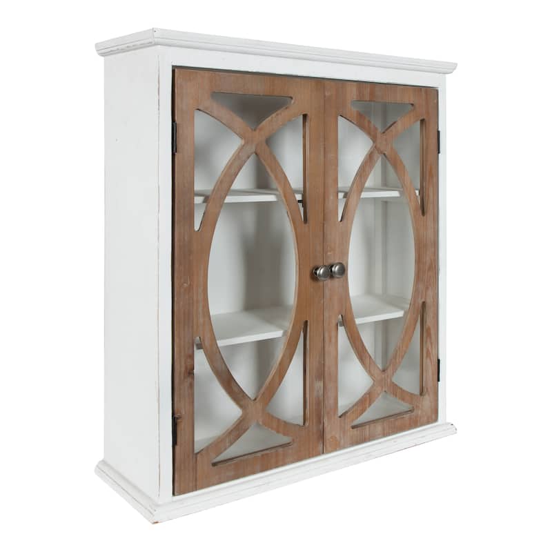 Kate and Laurel Quinlan Decorative Rustic 2-Door Wall Cabinet