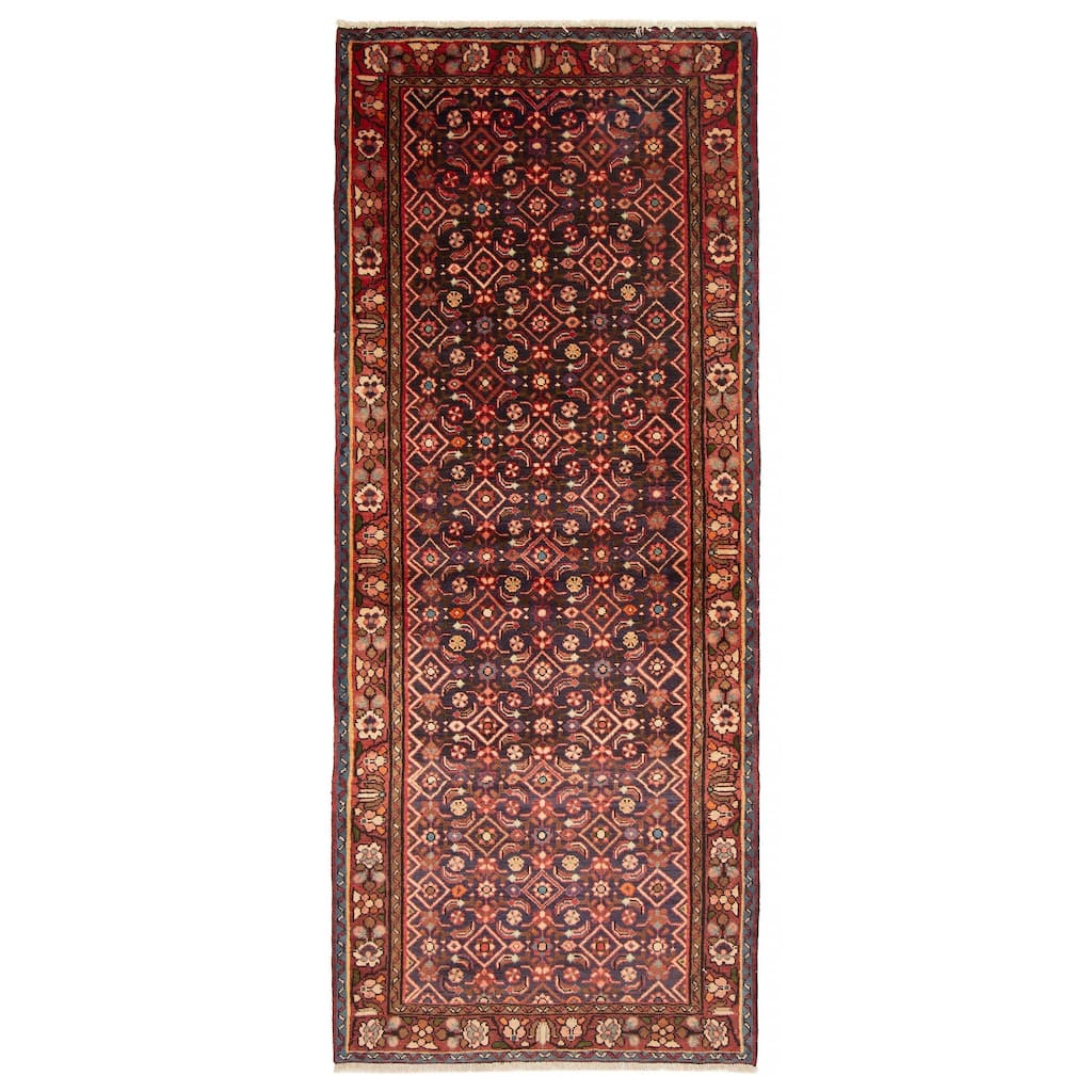 ECARPETGALLERY Hand-knotted Andelz Navy Wool Rug - 3'7 x 8'4