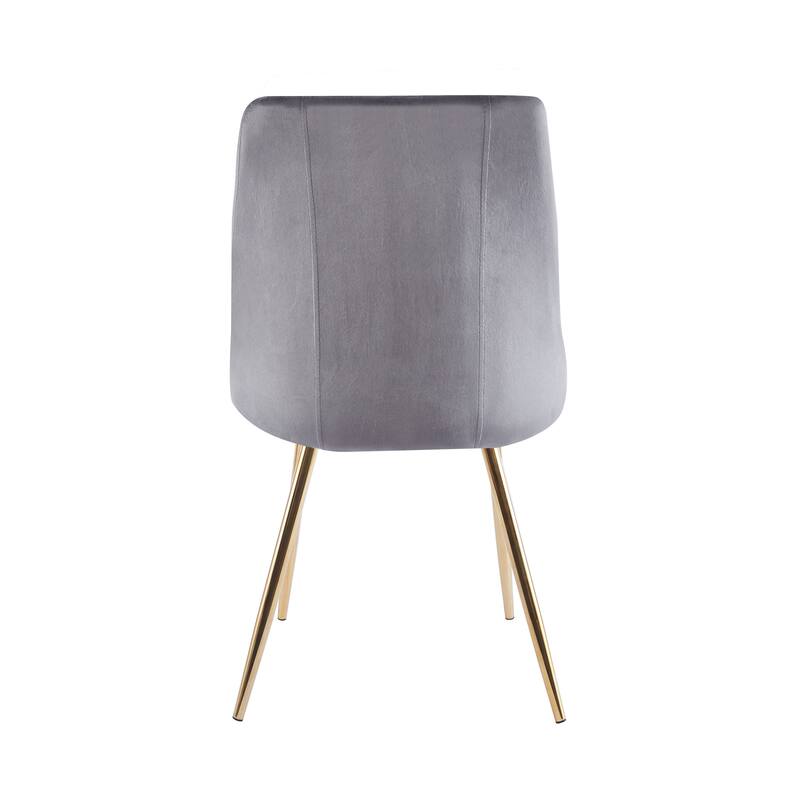 Porthos Home Pella Dining Chairs Set of 2, Velvet, Gold Chrome Legs
