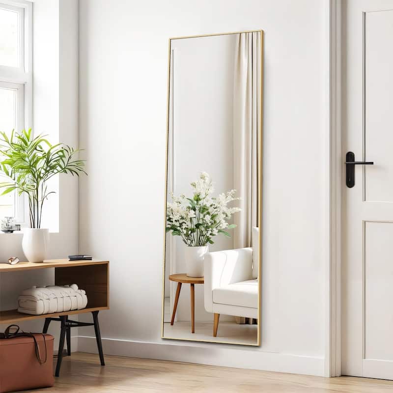 Mirror Full Length, Upgraded 16"x59" Body Wall Mirrors with Shatter-Proof Glass, Floor Standing, Hanging or Leaning