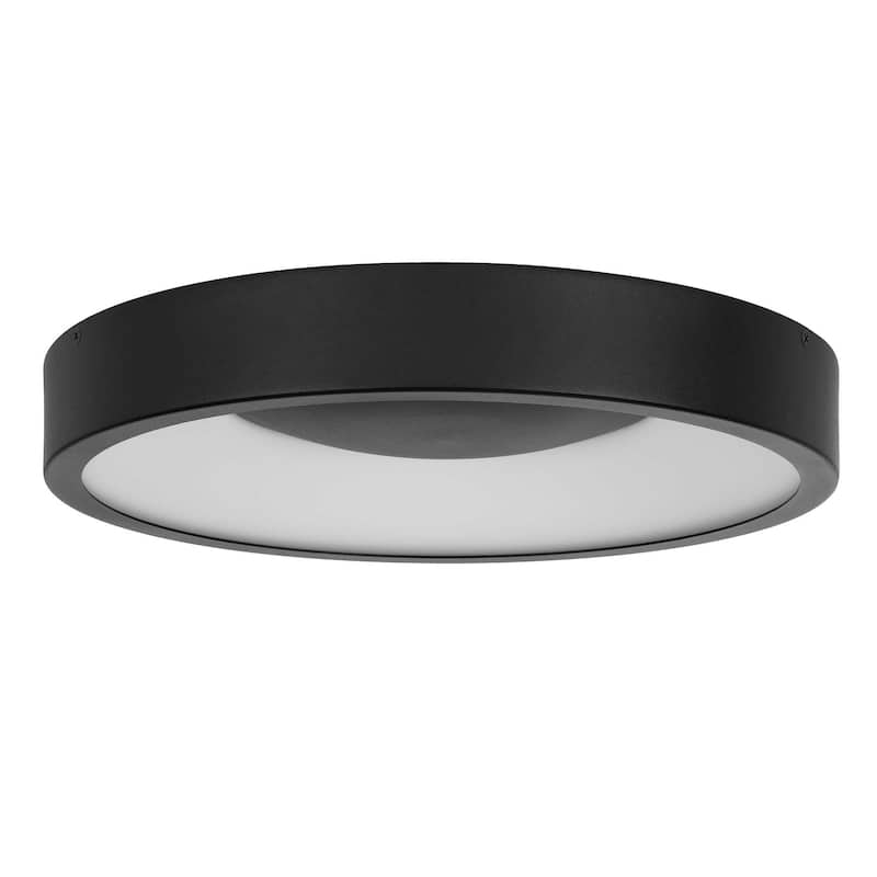 14 Inch LED Flush Mount Light Etched Glass Shade 35W 1850 Lumens