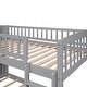 preview thumbnail 12 of 25, Stairway Twin Over Twin Bunk Bed with Stairs Cabinet, Built-in Ladder and Safety Guardrails, Floor Bed Storage Platform Bed